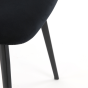Aaliyah eetkamerstoel velvet zwart van het woonmerk Light & Living