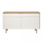 Rune dressoir - 140 cm - eikenhout -naturel/wit