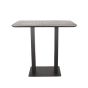 Restaurant/Bartafel 120x70x108 cm - sloppy edge - zwart