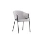 Eveline eetkamerstoel - velvet - lichtgrijs