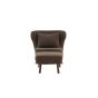 Teko fauteuil met voetenbank - teddy - bruin