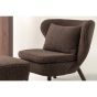 Teko fauteuil met voetenbank - teddy - bruin