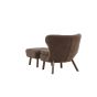 Teko fauteuil met voetenbank - teddy - bruin
