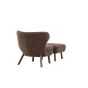Teko fauteuil met voetenbank - teddy - bruin