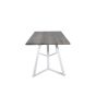 Mako rechthoekige eettafel - 180 x 90 cm - donkerbruin/wit