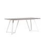 Mako rechthoekige eettafel - 180 x 90 cm - donkerbruin/wit