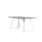 Mako rechthoekige eettafel - 180 x 90 cm - donkerbruin/wit