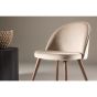 Zako eetkamerstoel - met naturel poot - velvet - beige