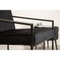Nara fauteuil - velvet - zwart