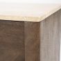 TV meubel Lio - Mango hout & travertin - 170 cm - 2 deurs