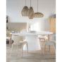 Ovale eettafel Elin - 200x110 cm - wit