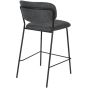 Viken barstoel 65 cm donkergrijs zwart