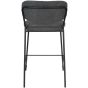 Viken barstoel 65 cm donkergrijs zwart