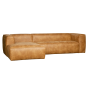 Hoekbank Bean Leder Links Cognac van het woonmerk WOOOD