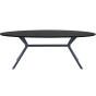 Eettafel Bruno MDF Zwart Ovaal 220x100 cm