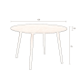 Clover eettafel rond 120cm