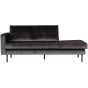 Daybed Rodeo Velvet Left Antraciet
