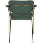 Viken armstoel stof donkergroen - goud onderstel