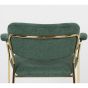 Viken armstoel stof donkergroen - goud onderstel