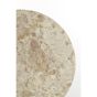 Zeca bijzettafel Ø59x41 cm - taupe marmer+antiek brons