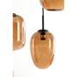 Mezza hanglamp 5L E14 Ø45x23 cm - glas bruin