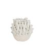 Kyral vaas deco Ø29x33 cm - keramiek crème/wit