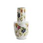 Yvota vaas deco Ø28x55 cm - wit+bloemen print