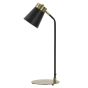 Braja bureaulamp 22x20x55 cm - mat zwart/antiek brons