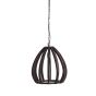 Barsia hanglamp Ø40x42 cm - hout donkerbruin