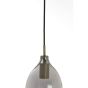 Lukaro hanglamp 5L 104x17x36 cm - antiek brons/glas smoke