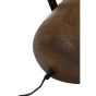 Rehan tafellamp 24x20x23 cm - hout olie bruin/zwart