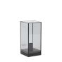 Askjer tafellamp 15x15x32,5 cm - mat zwart/smoke glas