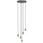 Madelin hanglamp 5L Ø35xmax145 cm - antiek brons