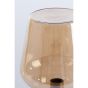 Tonga tafellamp Ø14x37,5 cm - glas amber/antiek brons
