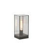 Askjer tafellamp 15x15x32,5 cm - mat zwart/smoke glas