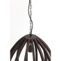 Barsia hanglamp Ø40x42 cm - hout donkerbruin