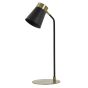 Braja bureaulamp 22x20x55 cm - mat zwart/antiek brons