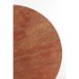 Dolin bijzettafel Ø75x38 cm - rood travertin/donkerbruin