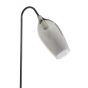 Lukaro vloerlamp 67x30,5x160 cm - glas smoke/mat zwart