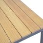 Donnan loungeset aluminium/bamboo grijs