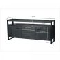Norris dressoir 180 cm - zwart
