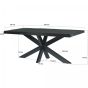Norris eettafel 200 cm - zwart