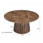 Emperador ronde salontafel - Ø80 cm - marmer - bruin