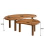 Nubi salontafel set van 2 - 38x70x50 / 41x110x60 cm - naturel