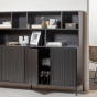 New Gravure wandkast grenen zwart van het woonmerk WOOOD