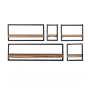 Woody metaal wandplank - bundel set van vijf 135x65 cm