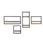 Woody metaal wandplank - bundel set van vier 145 cm