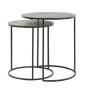 Rengo bijzettafel relief zwart/brons | set van 2 van het woonmerk Light&Living
