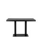 Restauranttafel 120x70x75 cm - straight edge - zwart