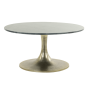  Salontafel Rickerd Ø76 cm marmer groen/antiekbrons van het woonmerk Light & Living
